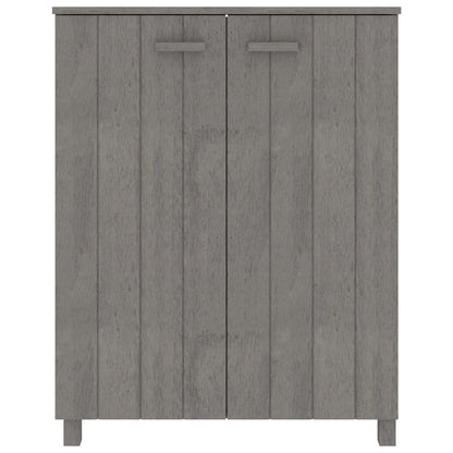 vidaXL Shoe Cabinet HAMAR Light Grey 85x40x108 cm Solid Wood Pine