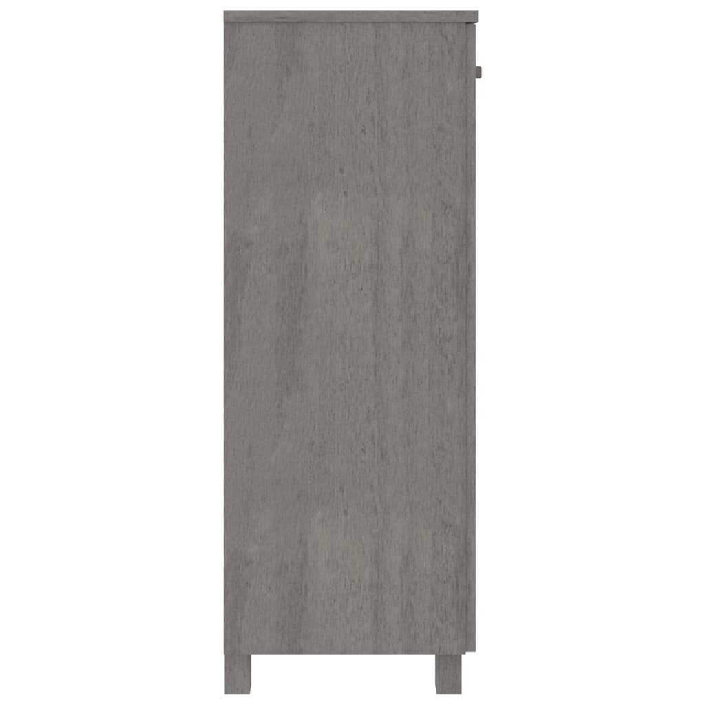 vidaXL Shoe Cabinet HAMAR Light Grey 85x40x108 cm Solid Wood Pine