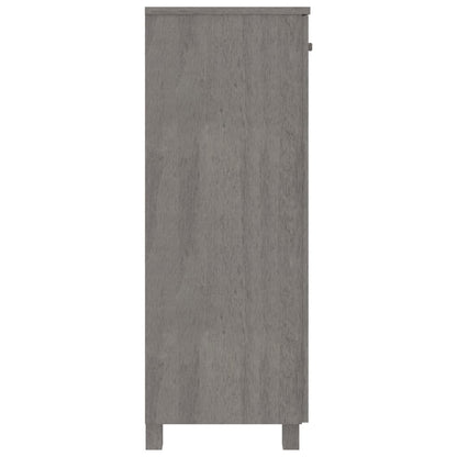 vidaXL Shoe Cabinet HAMAR Light Grey 85x40x108 cm Solid Wood Pine