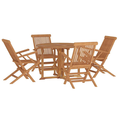 vidaXL Outdoor Dining Set | Natural teak | Smooth-sanded teak hardwood