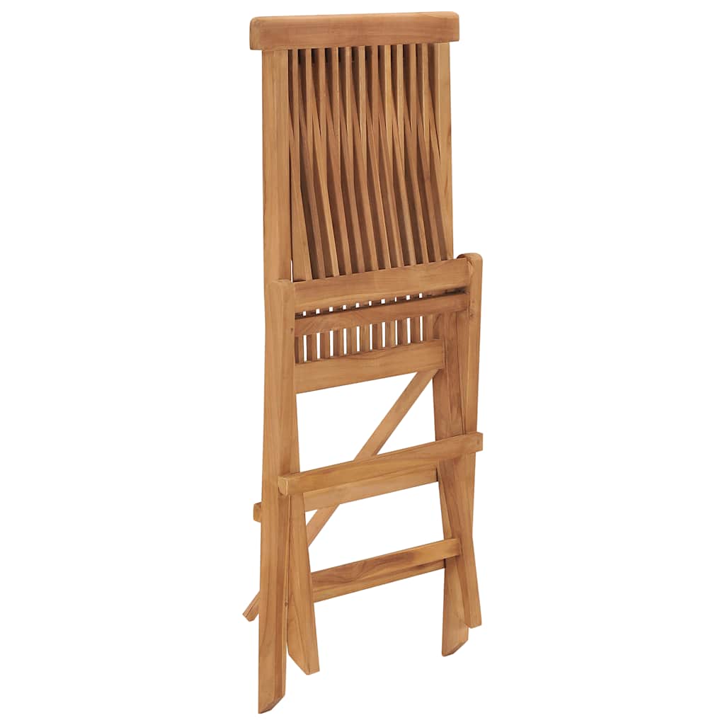 vidaXL 5 Piece Folding Outdoor Dining Set Solid Wood Teak