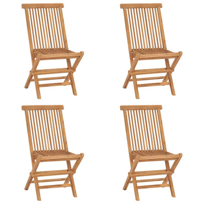 vidaXL Outdoor Dining Set | Natural Teak | Solid Teak wood | Medium | Foldable