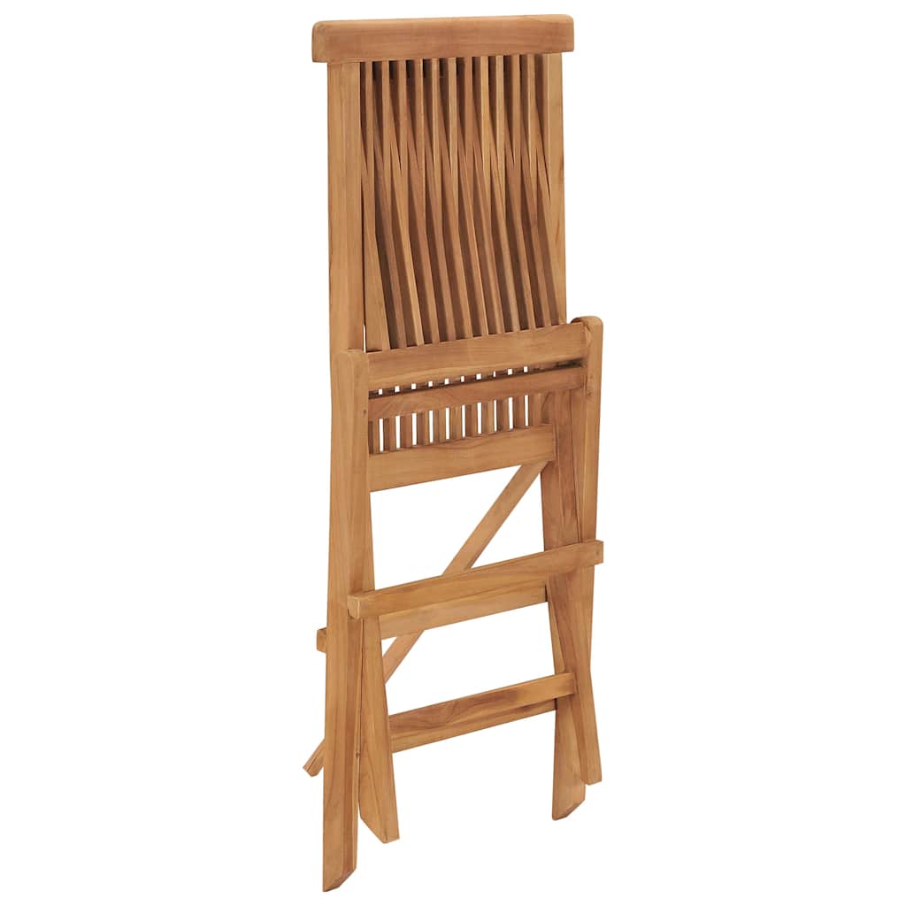 vidaXL Outdoor Dining Set | Natural Teak | Solid Teak wood | Medium | Foldable