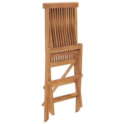 vidaXL Outdoor Dining Set | Natural Teak | Solid Teak wood | Medium | Foldable