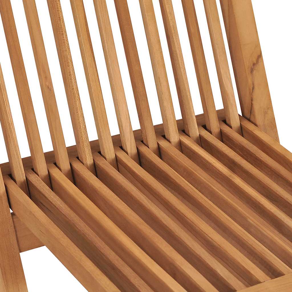 vidaXL Outdoor Dining Set | Natural Teak | Solid Teak wood | Medium | Foldable