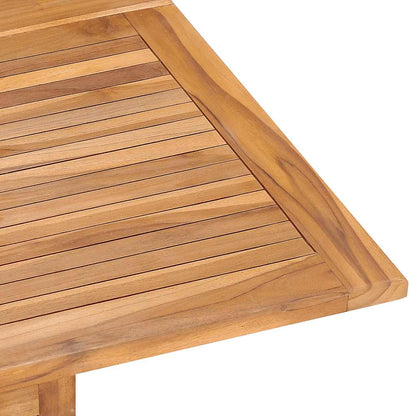vidaXL Outdoor Dining Set | Teak | Solid teak wood | Medium | Foldable