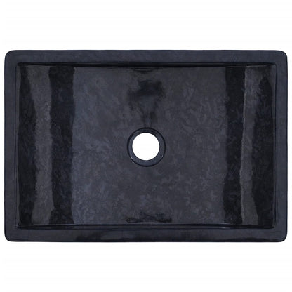 vidaXL Bathroom Vanity Cabinet with Black Marble Sinks Solid Wood Teak