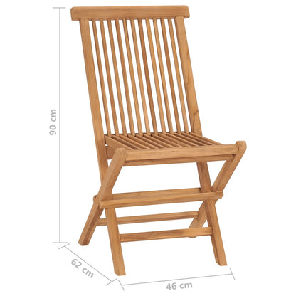 vidaXL Garden Chair | Set of 6 | Teak | Solid Teak Wood | Standard | Foldable