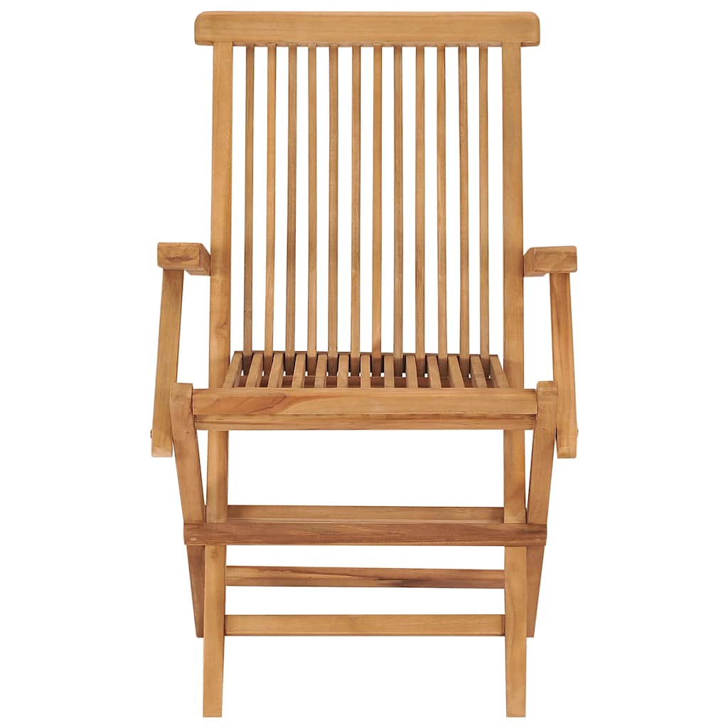vidaXL Garden Chair | Set of 6 | Brown | Solid Teak Wood | Standard | Foldable