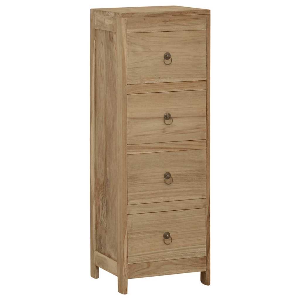 340741 vidaXL Chest of Drawers 30x30x90 cm Solid Wood Teak
