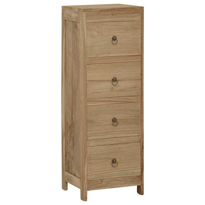 340741 vidaXL Chest of Drawers 30x30x90 cm Solid Wood Teak
