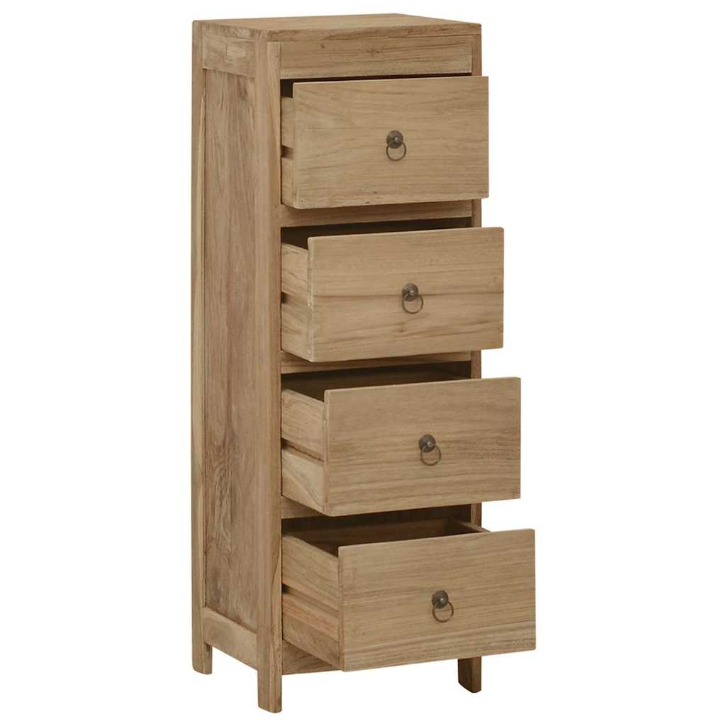 340741 vidaXL Chest of Drawers 30x30x90 cm Solid Wood Teak