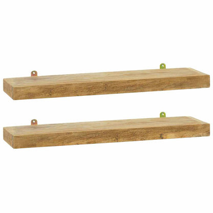 vidaXL Wall Shelves 2 pcs 60x15x4 cm Solid Wood Teak