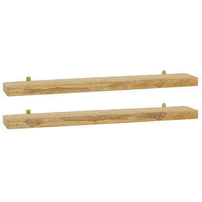 vidaXL Wall Shelves 2 pcs 90x15x4 cm Solid Wood Teak
