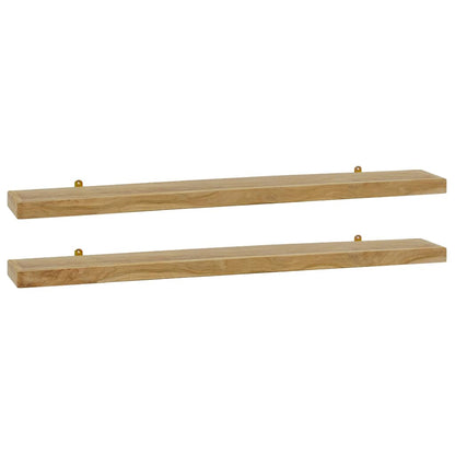vidaXL Wall Shelves 2 pcs 110x15x4 cm Solid Wood Teak