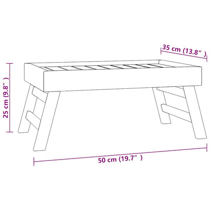 340762 vidaXL Folding Tray 55x35x25 cm Solid Wood Teak