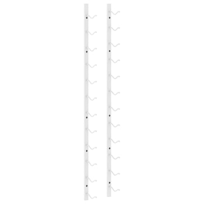 340879 vidaXL Wall Mounted Wine Rack for 12 Bottles White Iron