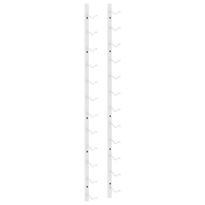 vidaXL Wall Mounted Wine Rack for 12 Bottles White Iron