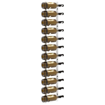 vidaXL Wall Mounted Wine Rack for 12 Bottles White Iron