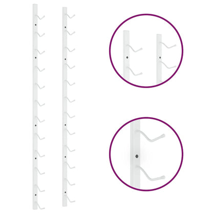 vidaXL Wall Mounted Wine Rack for 12 Bottles White Iron
