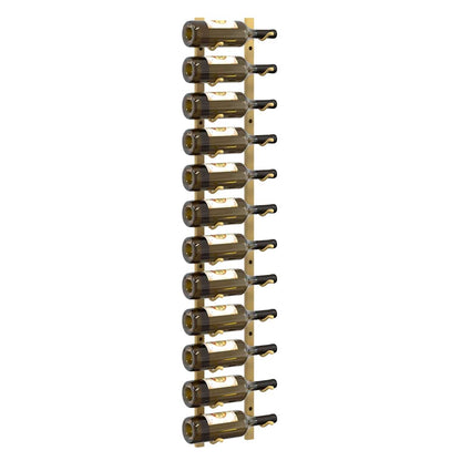 vidaXL Wall Mounted Wine Rack for 12 Bottles Gold Iron