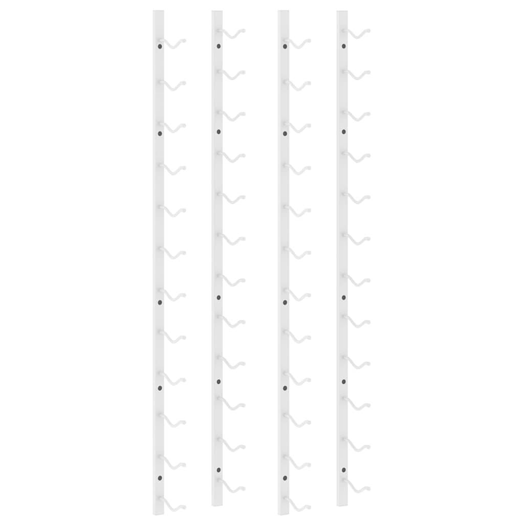 vidaXL Wall Mounted Wine Rack for 12 Bottles 2 pcs White Iron