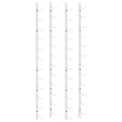 vidaXL Wall Mounted Wine Rack for 12 Bottles 2 pcs White Iron