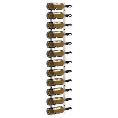 vidaXL Wall Mounted Wine Rack for 12 Bottles 2 pcs White Iron