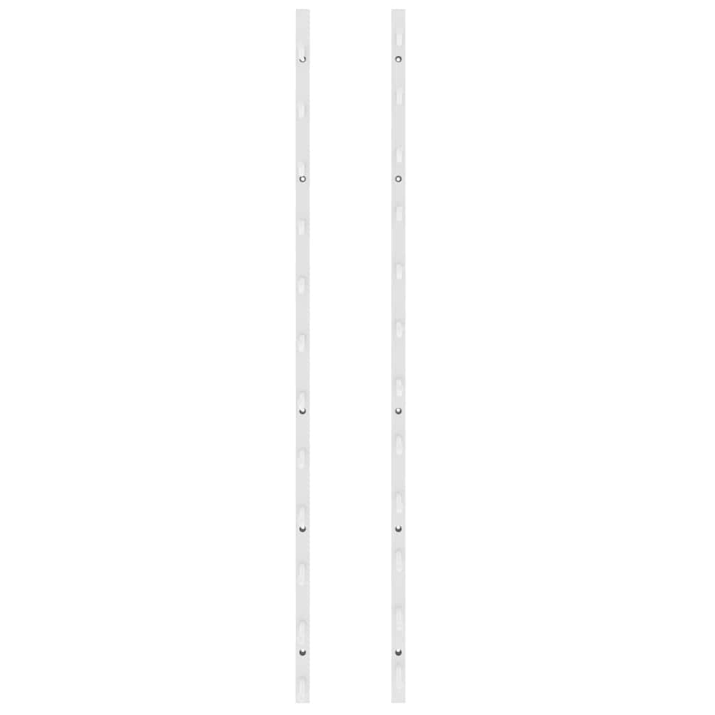 vidaXL Wall Mounted Wine Rack for 12 Bottles 2 pcs White Iron