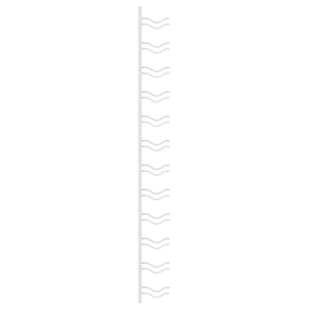 vidaXL Wall Mounted Wine Rack for 12 Bottles 2 pcs White Iron