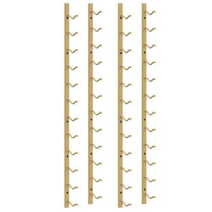 vidaXL Wall Mounted Wine Rack for 12 Bottles 2 pcs Gold Iron