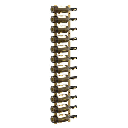 vidaXL Wall Mounted Wine Rack for 12 Bottles 2 pcs Gold Iron