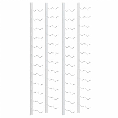 vidaXL Wall Mounted Wine Rack for 24 Bottles 2 pcs White Iron