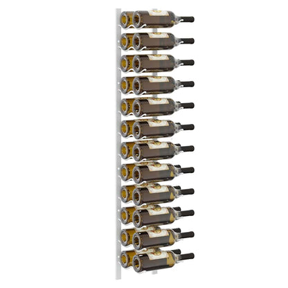 vidaXL Wall Mounted Wine Rack for 24 Bottles 2 pcs White Iron