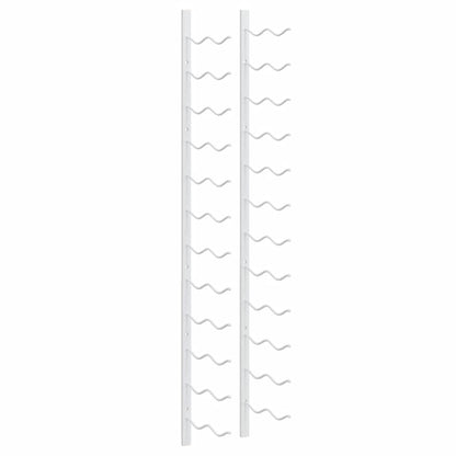 vidaXL Wall Mounted Wine Rack for 24 Bottles 2 pcs White Iron