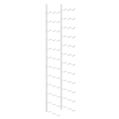 vidaXL Wall Mounted Wine Rack for 36 Bottles White Iron