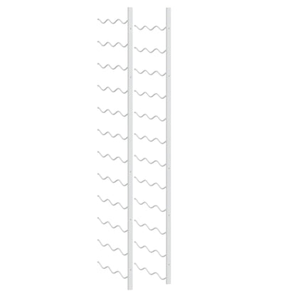 vidaXL Wall Mounted Wine Rack for 36 Bottles White Iron