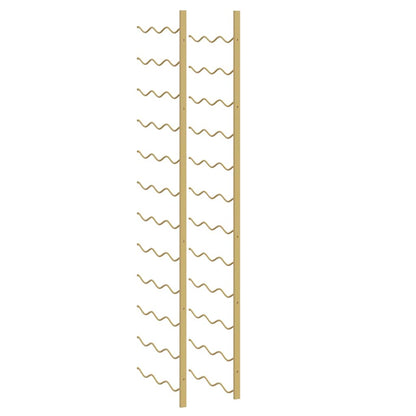 vidaXL Wall Mounted Wine Rack for 36 Bottles Gold Iron