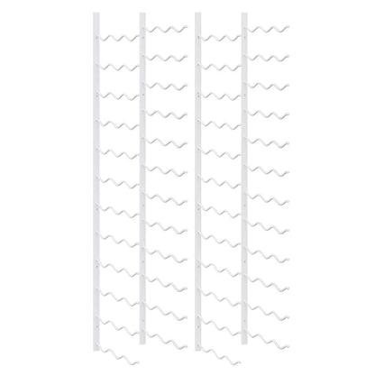 vidaXL Wall Mounted Wine Rack for 36 Bottles 2 pcs White Iron