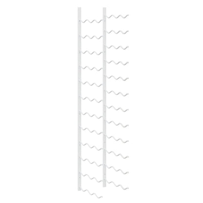 vidaXL Wall Mounted Wine Rack for 36 Bottles 2 pcs White Iron