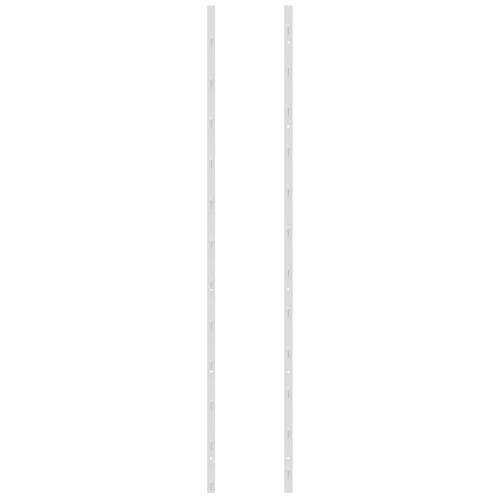 vidaXL Wall Mounted Wine Rack for 36 Bottles 2 pcs White Iron