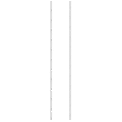 vidaXL Wall Mounted Wine Rack for 36 Bottles 2 pcs White Iron