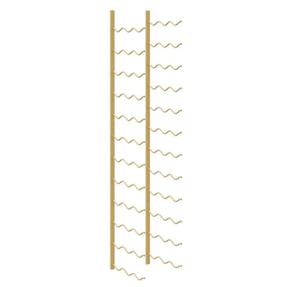 vidaXL Wall Mounted Wine Rack for 36 Bottles 2 pcs Gold Iron