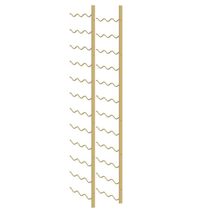 vidaXL Wall Mounted Wine Rack for 36 Bottles 2 pcs Gold Iron