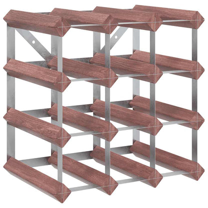 340891 vidaXL Wine Rack for 12 Bottles Brown Solid Wood Pine