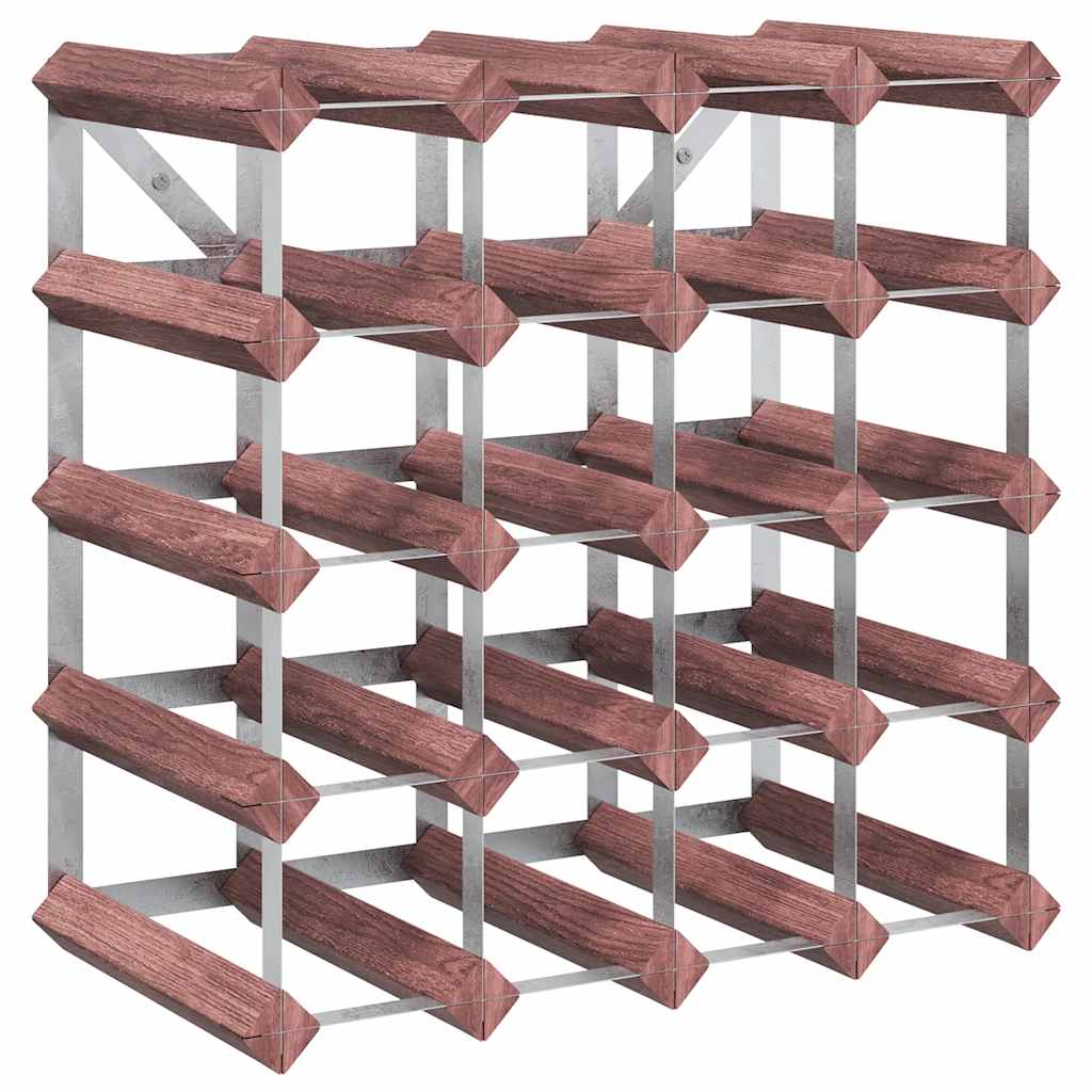 vidaXL Wine Rack for 20 Bottles Brown Solid Wood Pine