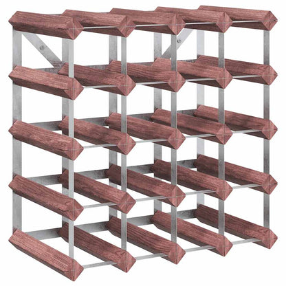 vidaXL Wine Rack for 20 Bottles Brown Solid Wood Pine