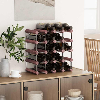 vidaXL Wine Rack for 20 Bottles Brown Solid Wood Pine