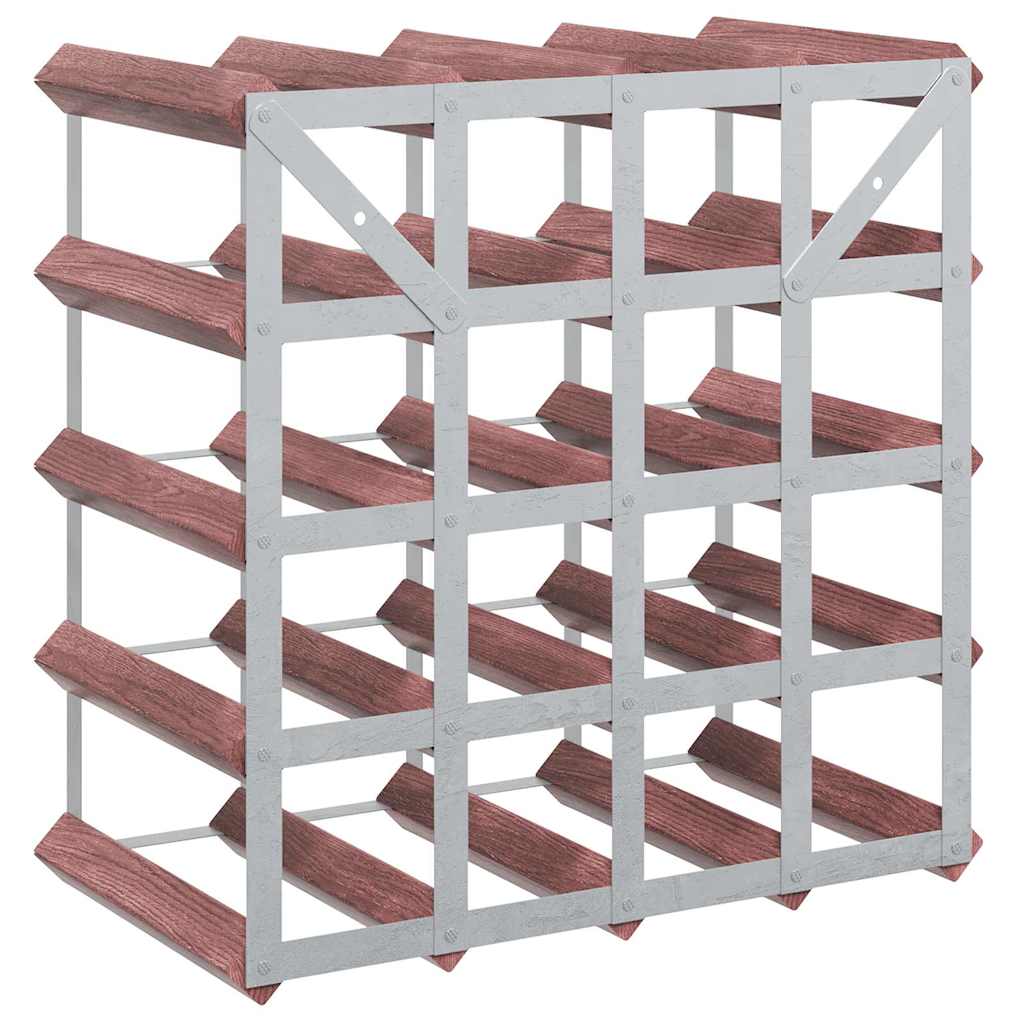 vidaXL Wine Rack for 20 Bottles Brown Solid Wood Pine