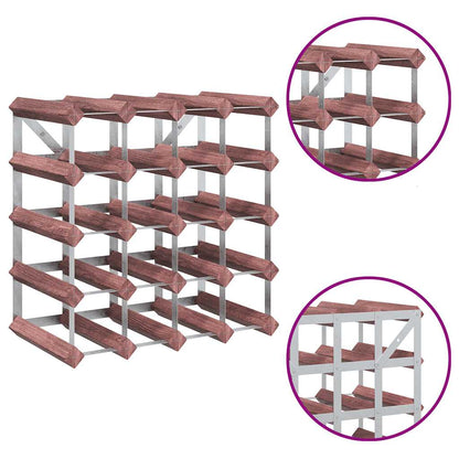 vidaXL Wine Rack for 20 Bottles Brown Solid Wood Pine